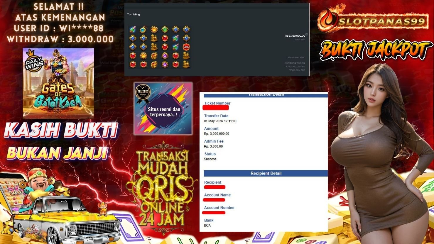 SLOTPANAS99 JACKPOT SLOT GATES OF GATOTKACA